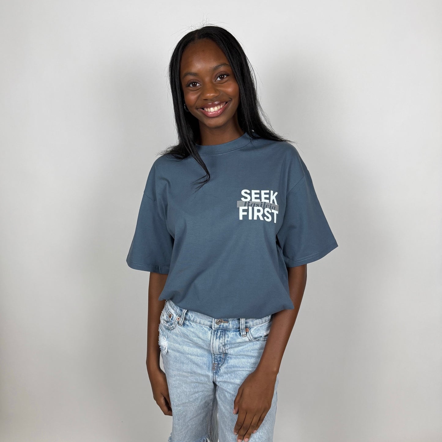 Seek First Basileia Tee - Slate