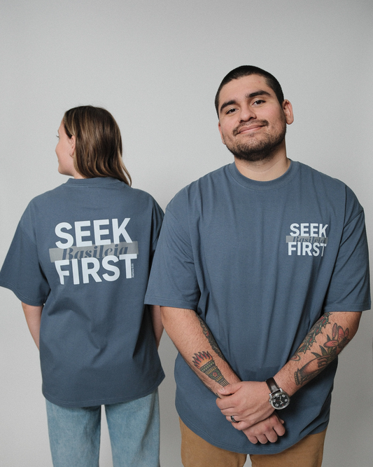 Seek First Basileia Tee - Slate